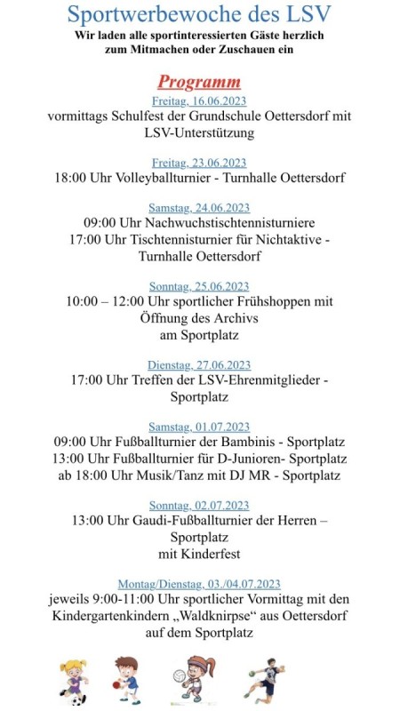 Sportwerbewoche des LSV