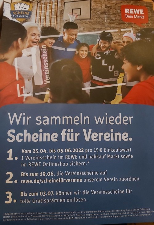 REWE-Aktion "Scheine für Vereine" - der LSV ist wieder dabei