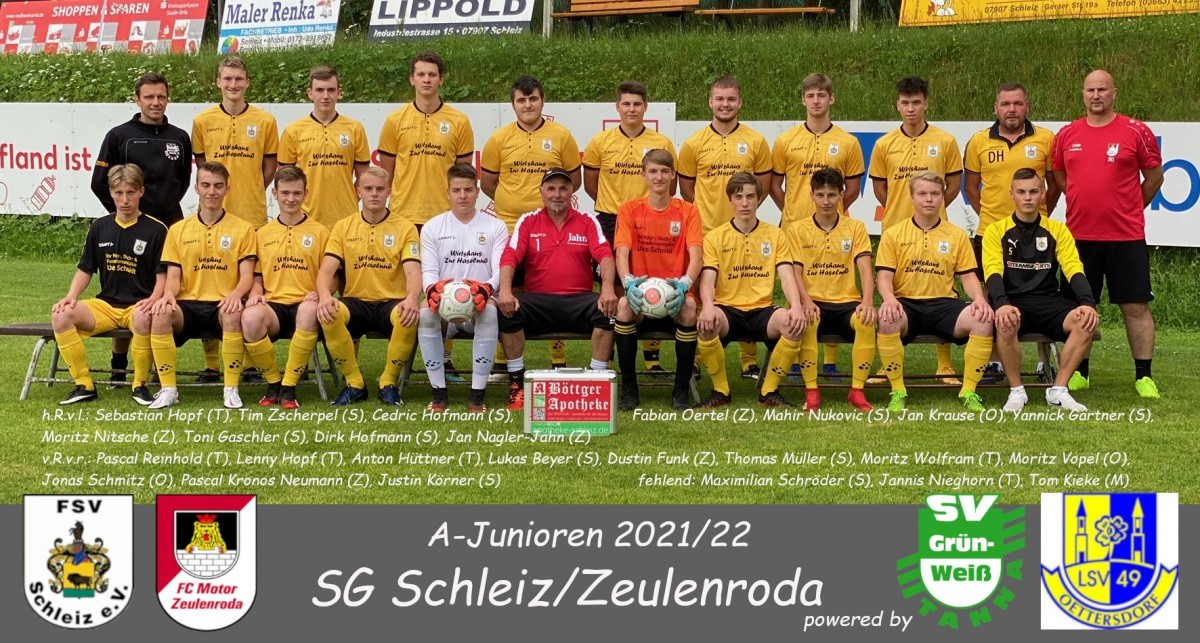 Mannschaftsfoto A-Junioren Saison 2021/2022