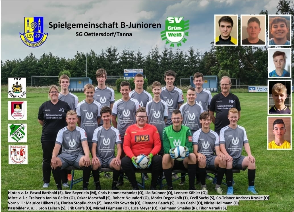 Mannschaftsfoto B-Junioren Saison 2021/2022