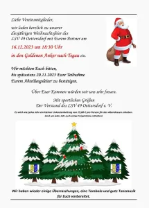 Einladung zur Weihnachtsfeier